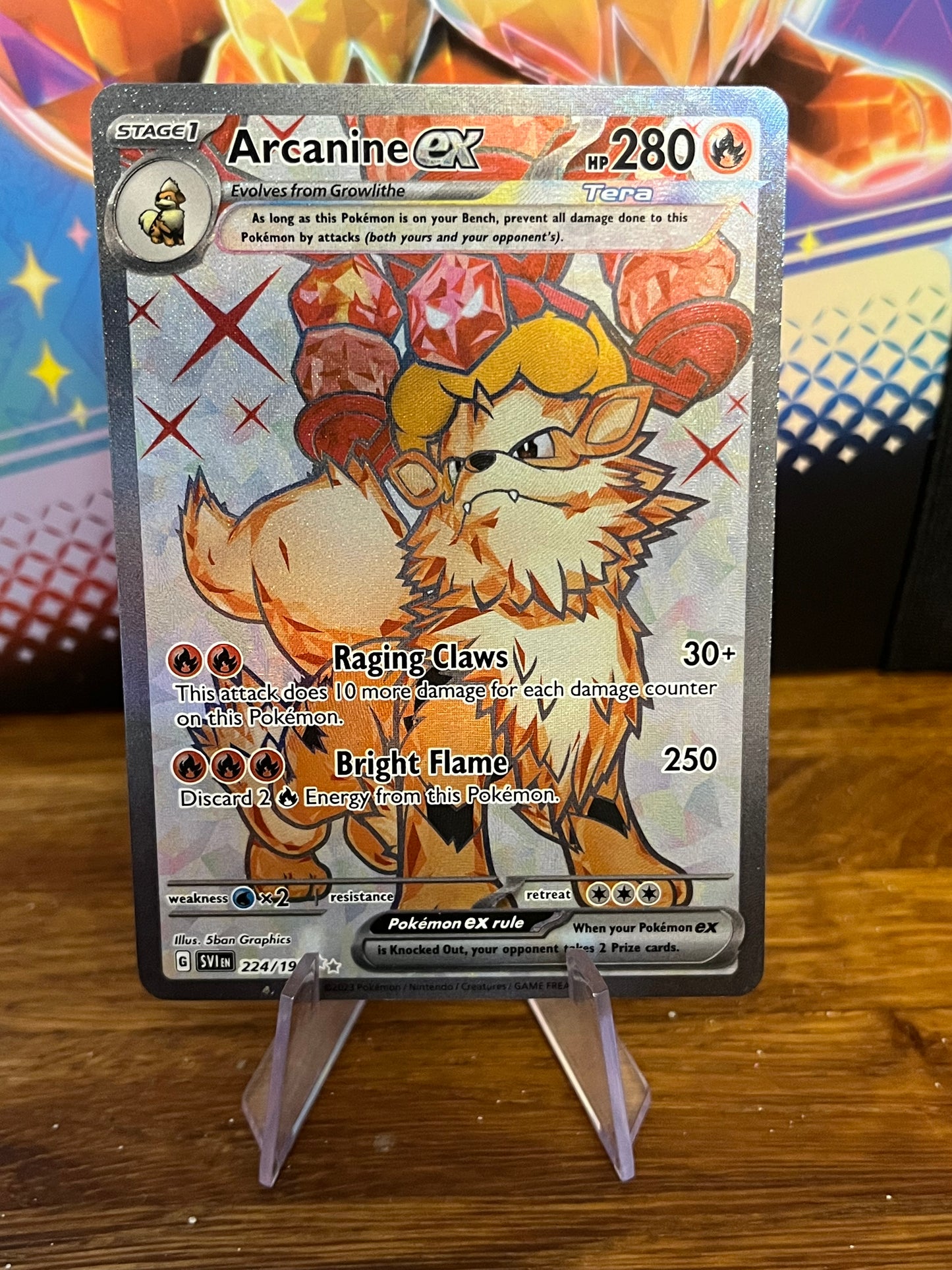 Arcanine EX 224/198 Scarlet & Violet NM Single Pokémon Card