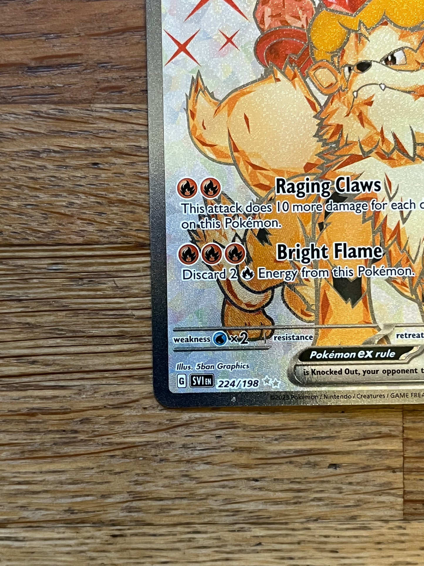 Arcanine EX 224/198 Scarlet & Violet NM Single Pokémon Card