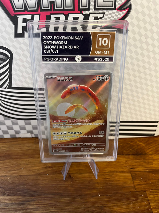 Orthworm 081/071 Japanese Snow Hazard PG 10 Graded Pokémon Card