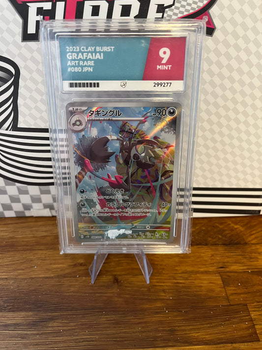 Grafaiai 080/071 Japanese Clay Burst ACE 9 Graded Pokémon Card