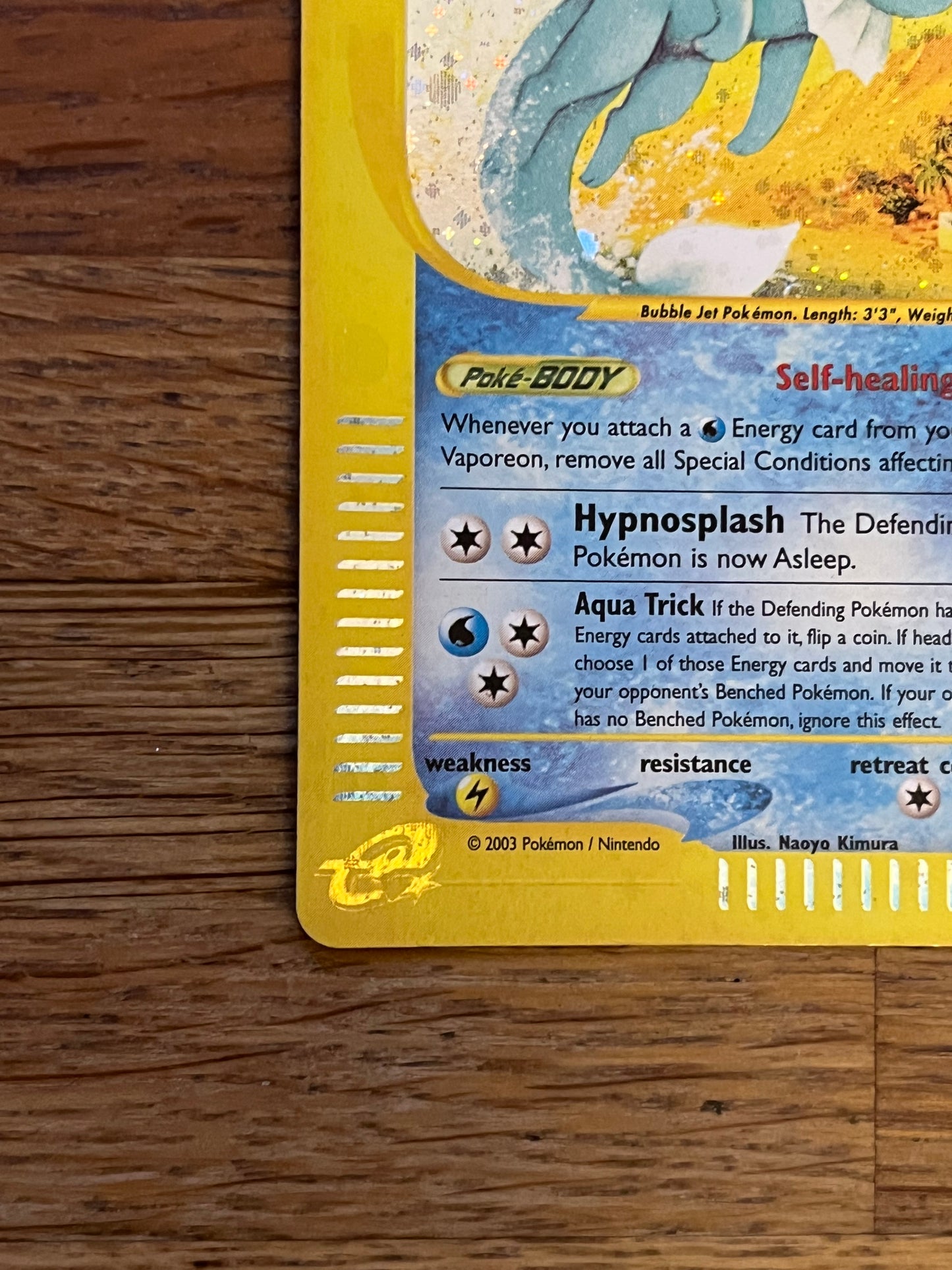 Vaporeon Holo H31/H32 Skyridge NM Single Pokémon Card