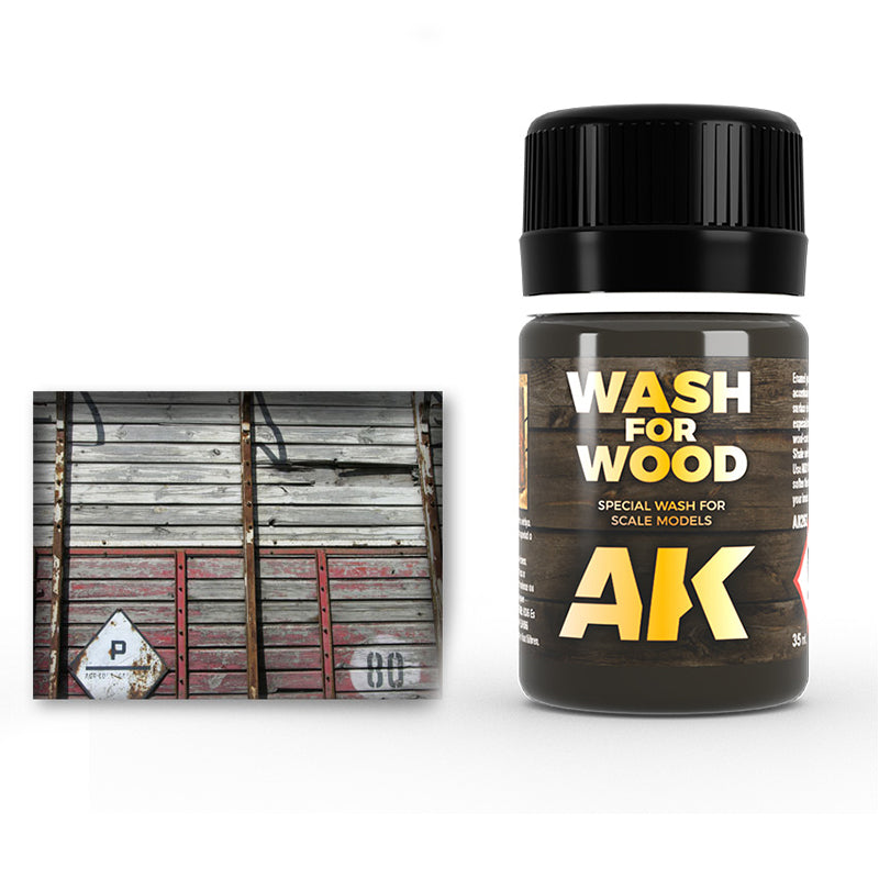 AK Weathering Paints - Wash For Wood