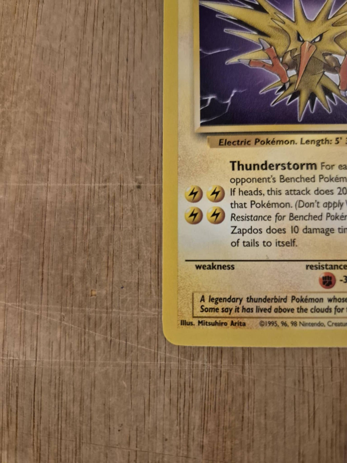 Zapdos 30/62 fossil Single Pokémon Card