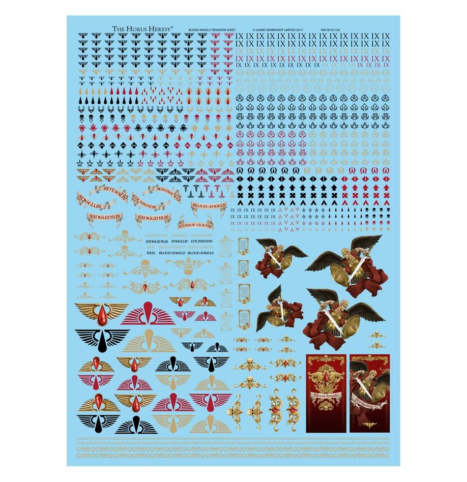 Blood Angels Transfer Sheet
