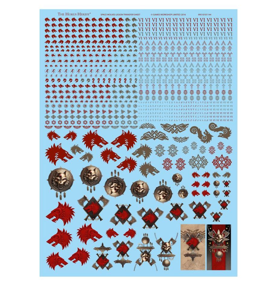 Space Wolves Transfer Sheet