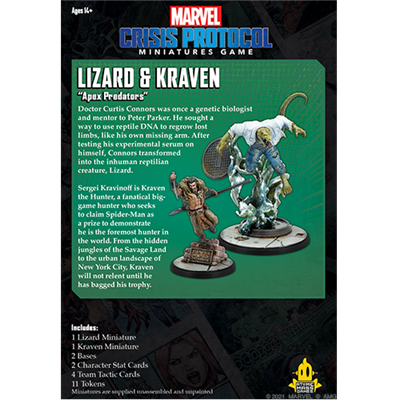 Lizard and Kraven: Marvel Crisis Protocol
