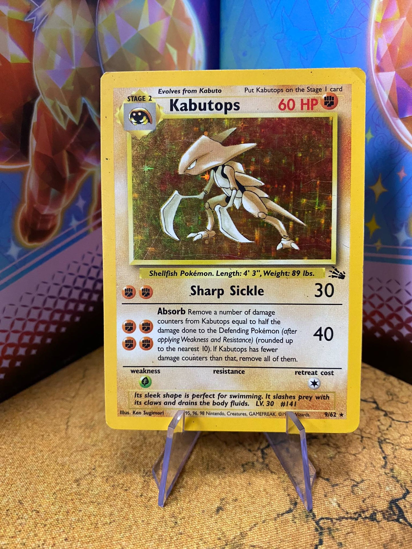 Kabutops Holo 9/62 Fossil Single Pokémon Card