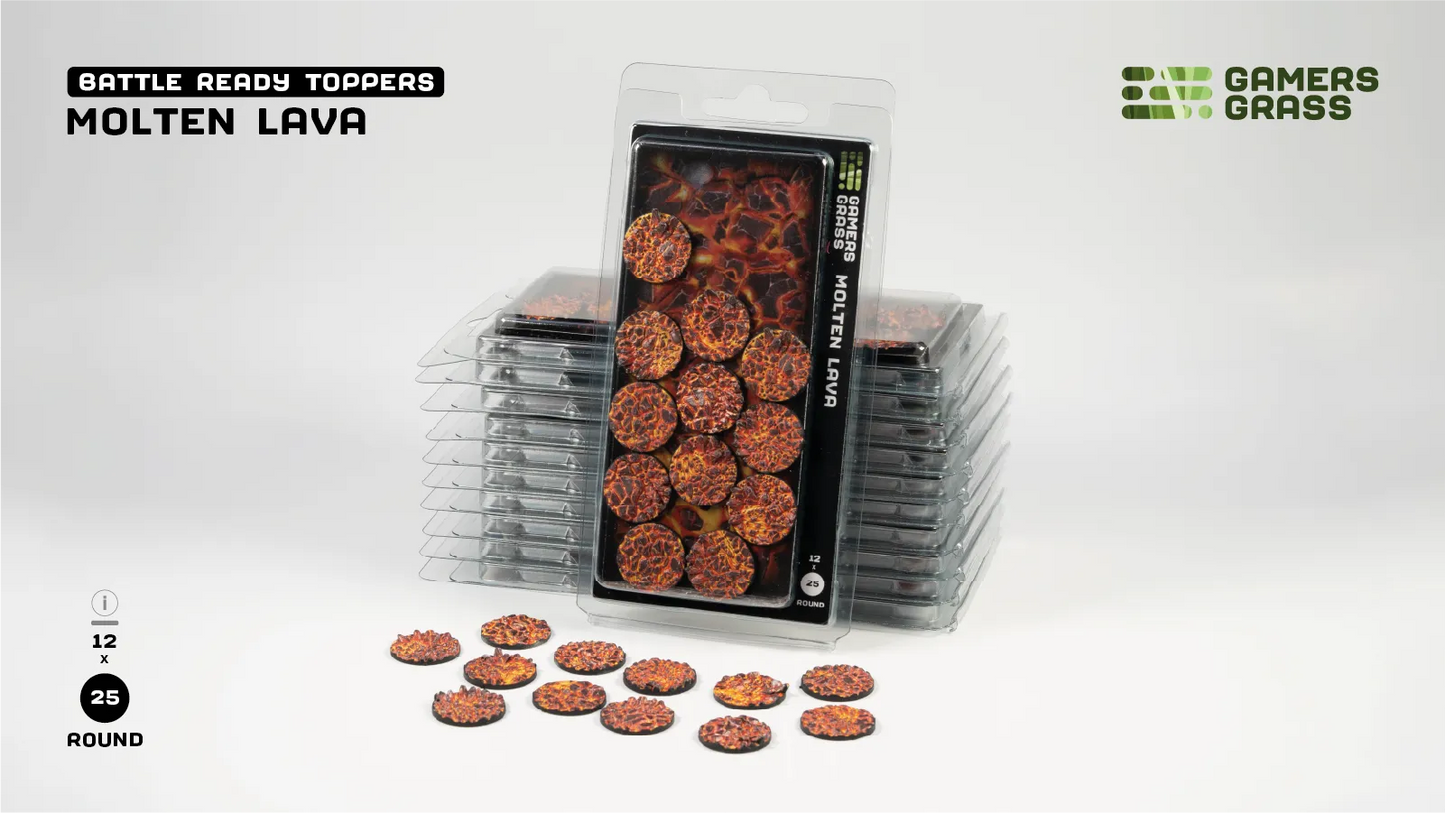 Molten Lava – Round 25mm (x12)