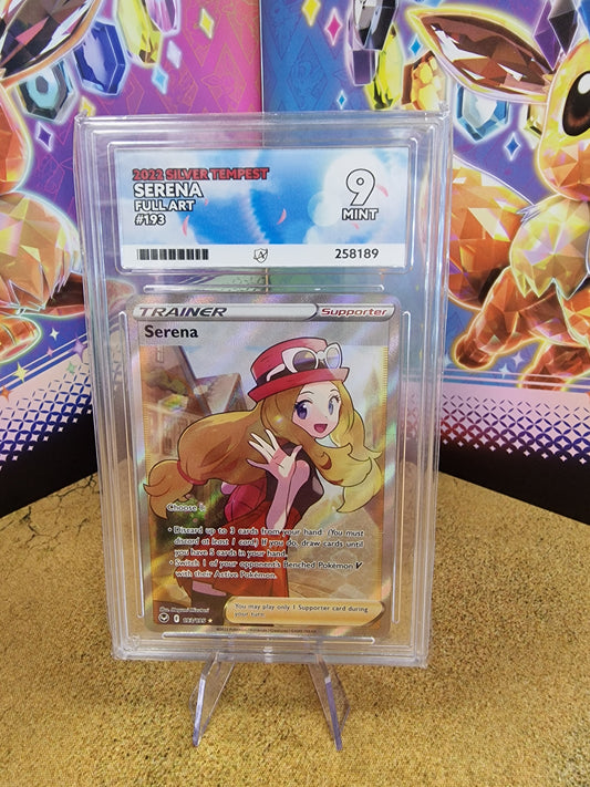 Serena #193 Silver Tempest ACE 9 Graded Pokémon Card