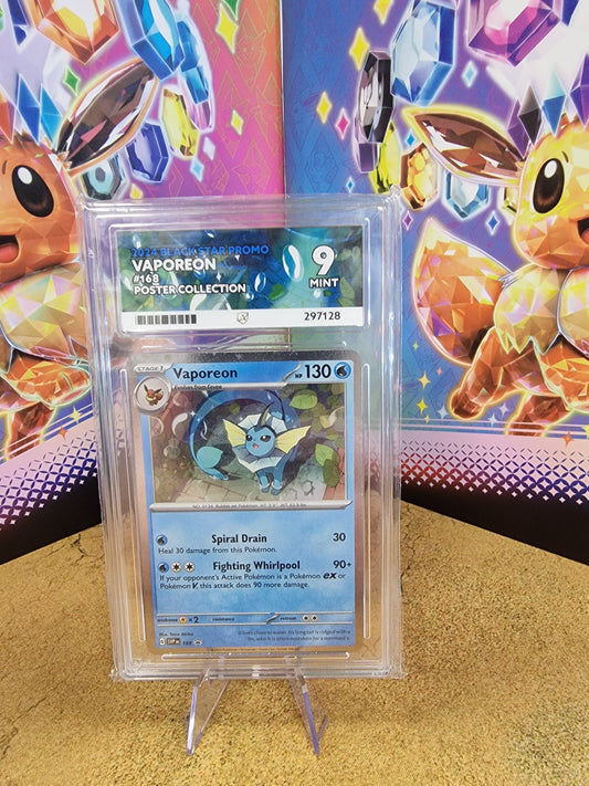 Vaporeon #168 Black Star Promo ACE 9 Graded Pokémon Card