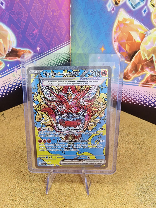 Hearthflame Mask Ogerpon 148/131 Spanish Prismatic Evolutions Single Pokémon Card