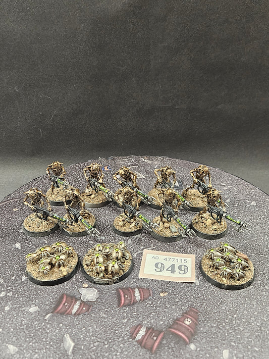 10x Warriors + 3x Scarabs #949 Well Painted Necrons Warhammer 40k
