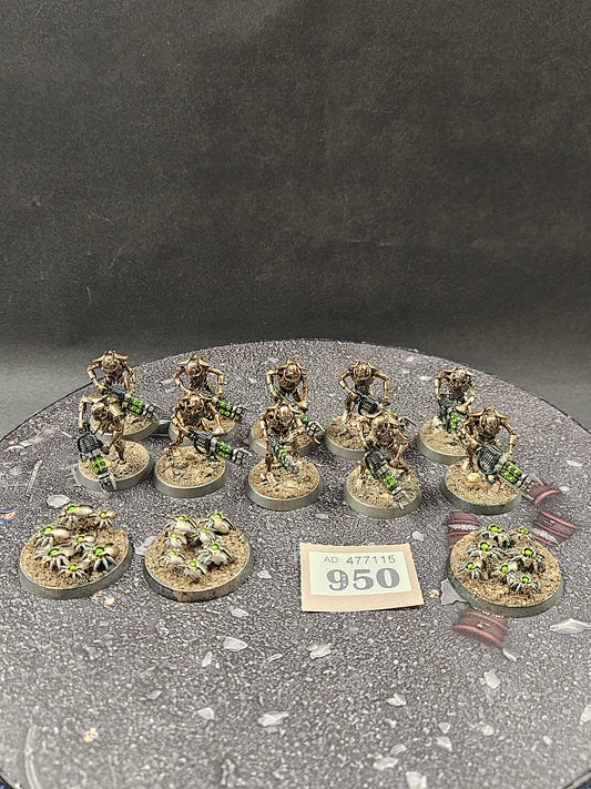 10x Warriors + 3x Scarabs #950 Well Painted Necrons Warhammer 40k
