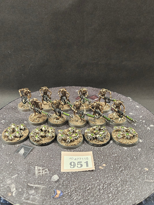 10x Warriors + 5x Scarabs #951 Well Painted Necrons Warhammer 40k