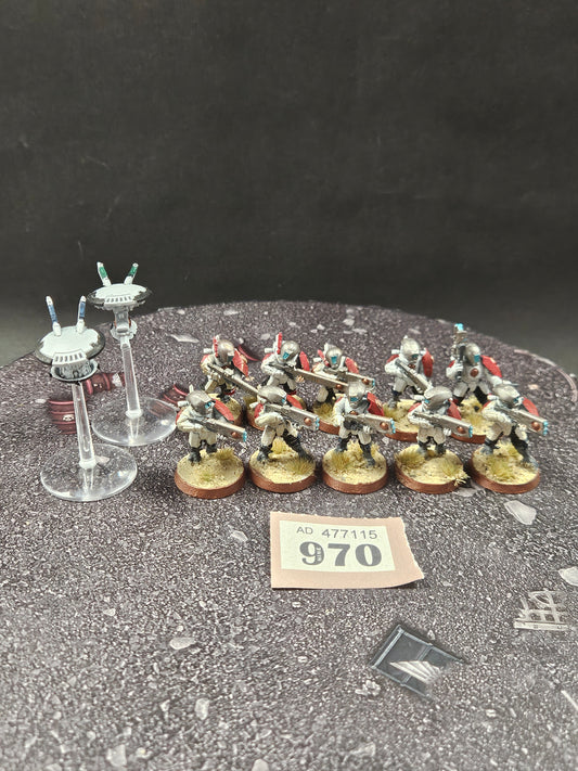 10x Fire Warriors Strike Squad + Drones #970 Tau T'au Empire Warhammer 40k