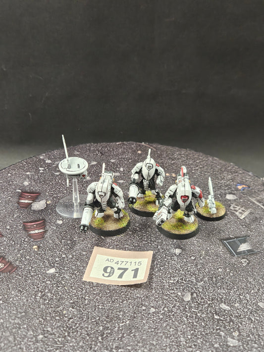 3x Stealth Suits + Drone #971 Tau T'au Empire Warhammer 40k