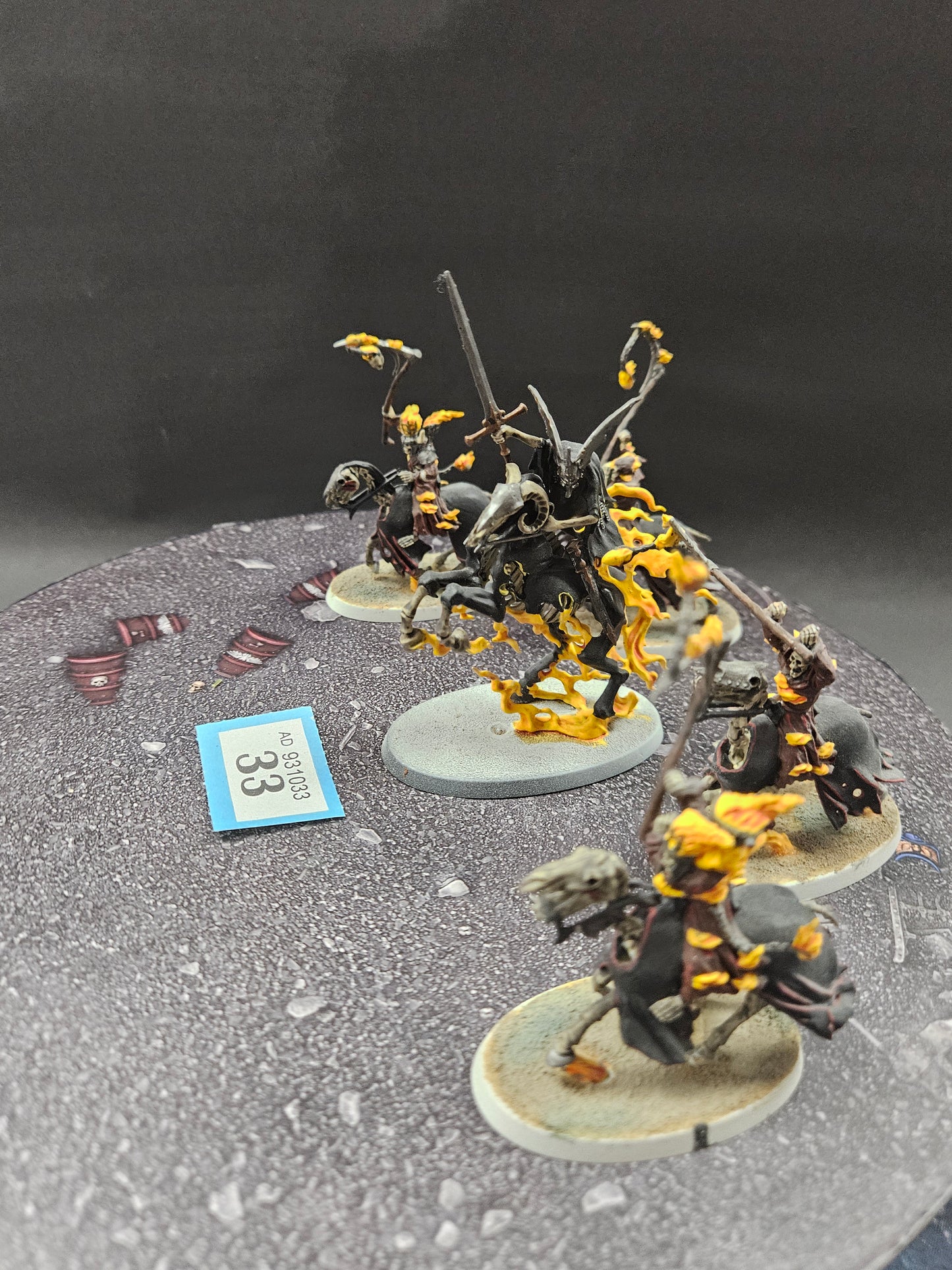 4x Hexwraiths + Knight of Shrouds on Horseback #33 Nighthaunt AOS Warhammer 40k