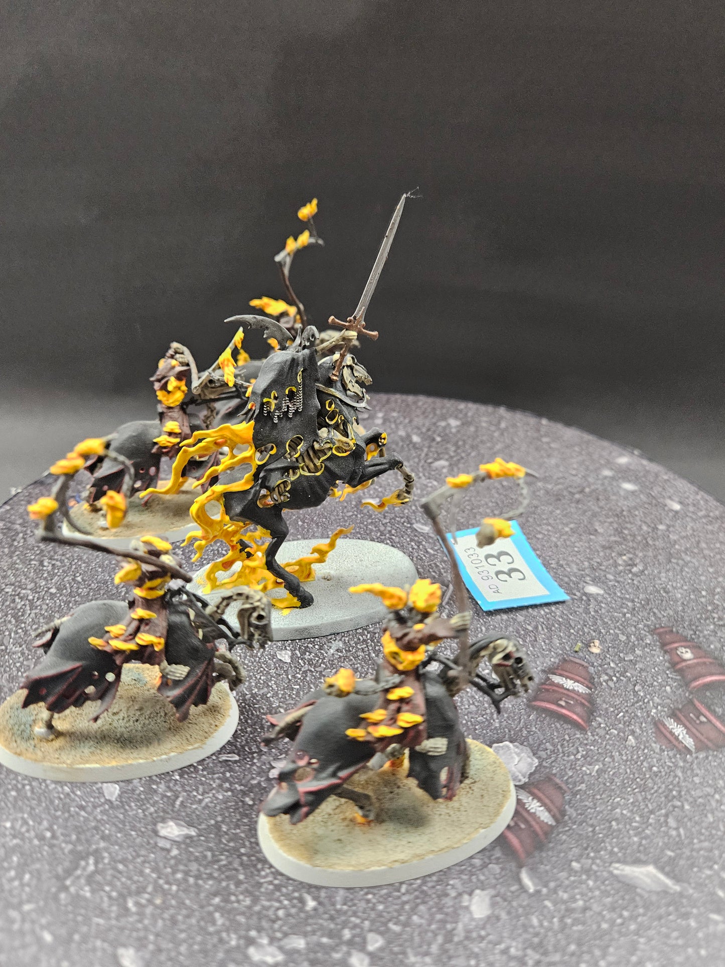 4x Hexwraiths + Knight of Shrouds on Horseback #33 Nighthaunt AOS Warhammer 40k