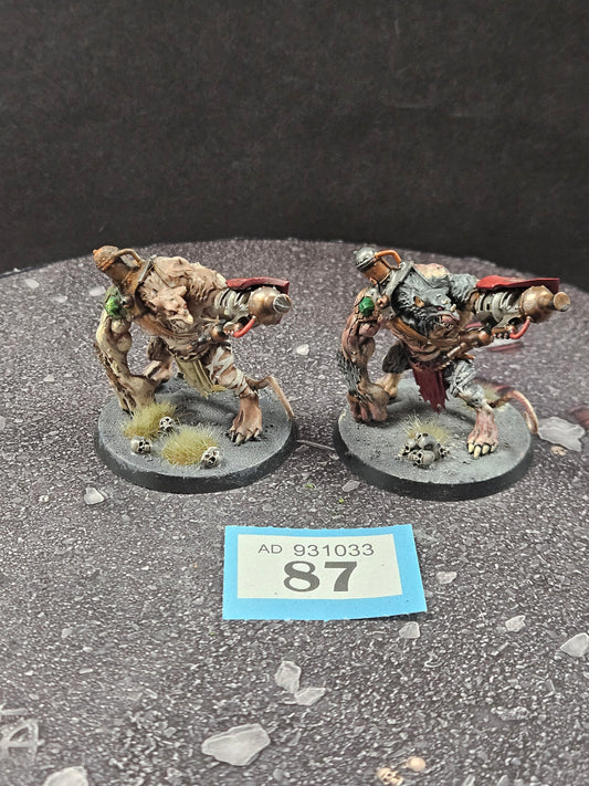 2x Rat Ogors #87 Skaven Well Painted AOS Warhammer 40k