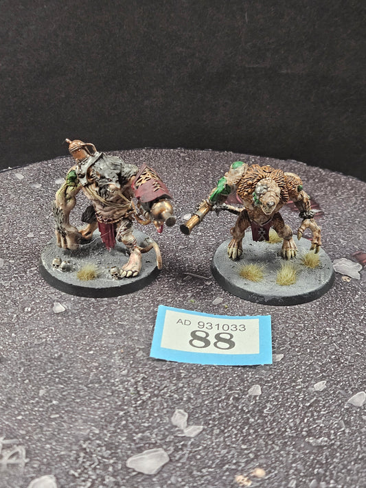 2x Rat Ogors #88 Skaven Well Painted AOS Warhammer 40k