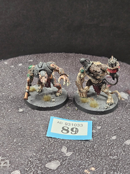 2x Rat Ogors #89 Skaven Well Painted AOS Warhammer 40k