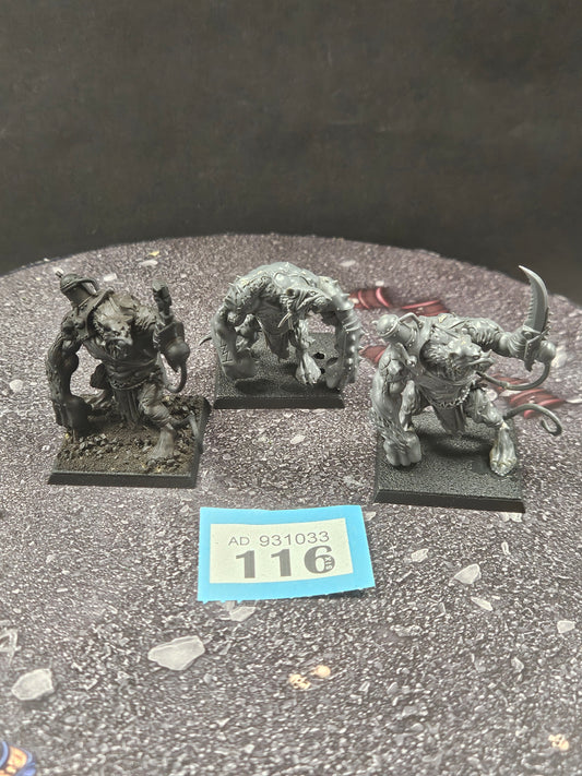 3x Rat Ogors #116 Skaven AOS Warhammer 40k