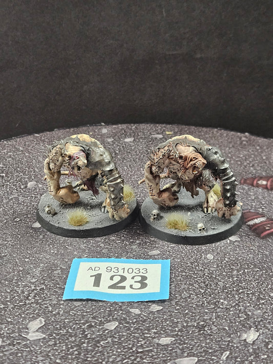 2x Rat Ogors #123 Well Painted Skaven AOS Warhammer 40k