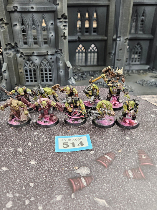 10x Ork Boyz New Sculpt #514 Well Painted Orks Warhammer 40k