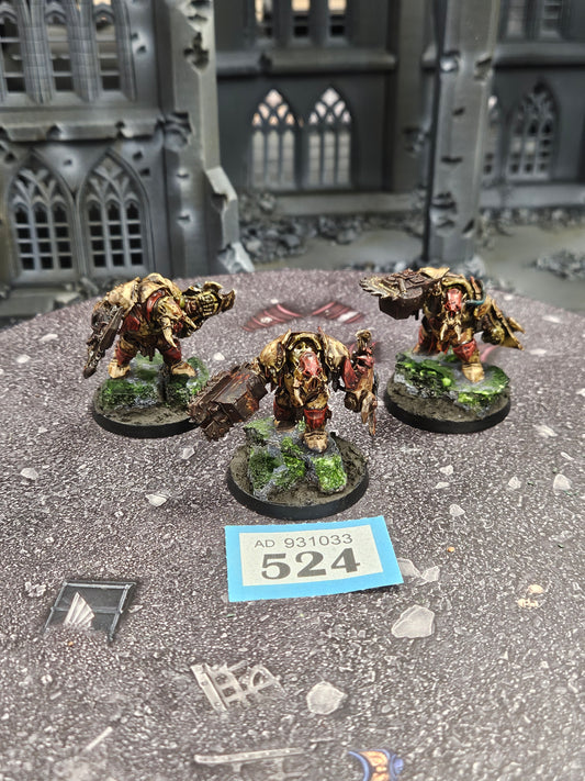 3x Brute Ragerz Or Meganobz Kitbash #524 Well Painted Orks Orruk Warclans Warhammer 40k AOS