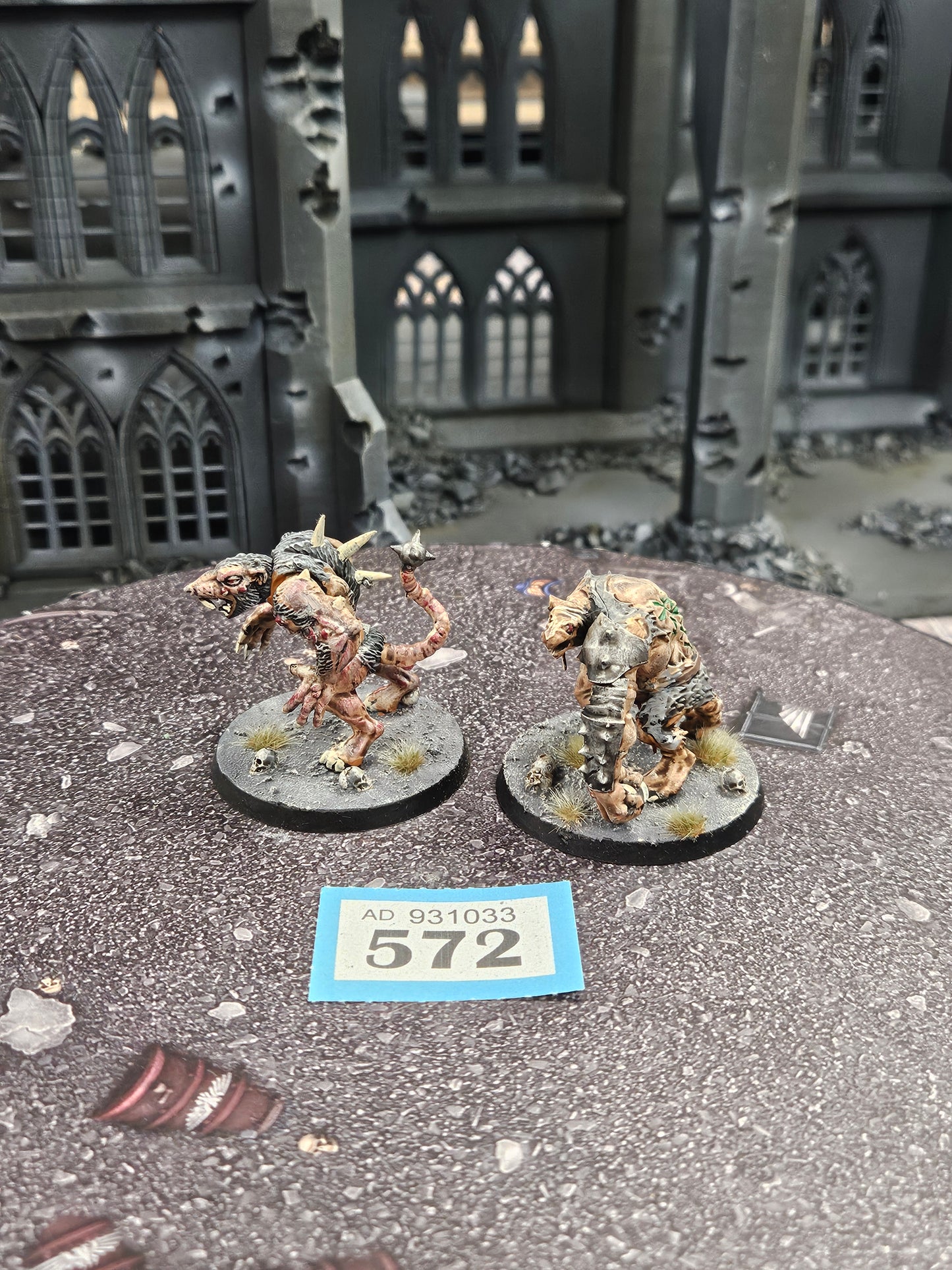 2x Rat Ogors #572 Well Painted Skaven AOS Warhammer 40k
