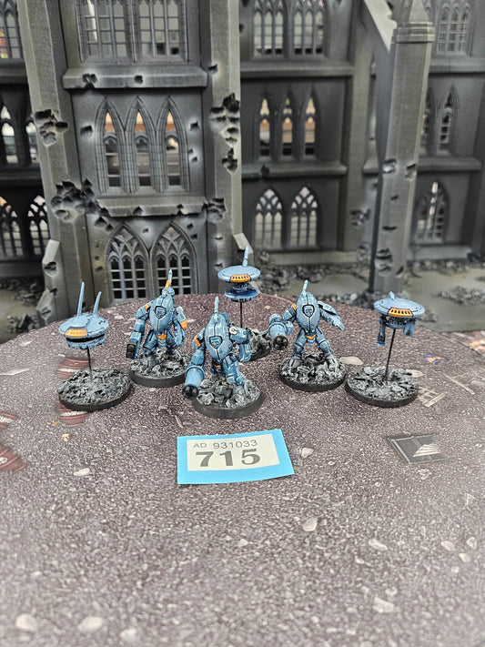 3x Stealth Suits + 3x Drones #715 Tau T'au Empire Warhammer 40k