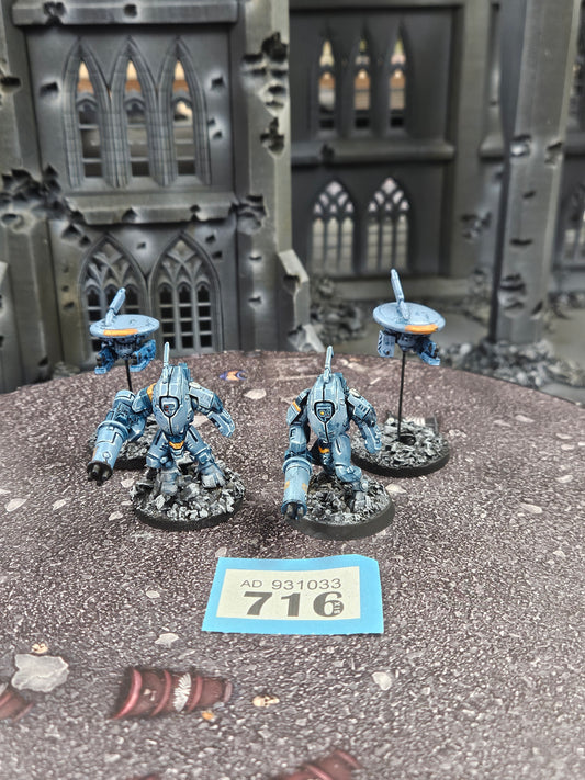 2x Stealth Suits + 2x Drones #716 Tau T'au Empire Warhammer 40k