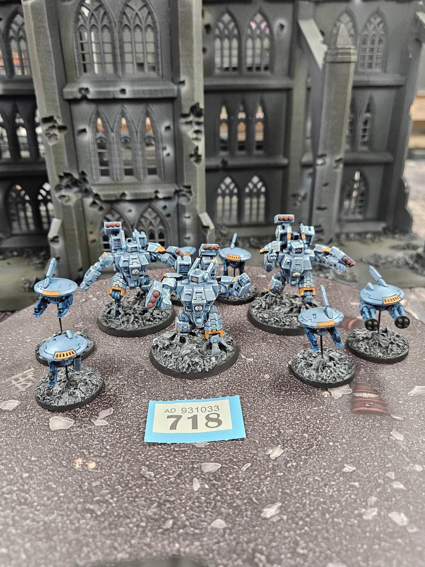 3x Crisis Battlesuits + 6x Drones #718 Tau T'au Empire Warhammer 40k