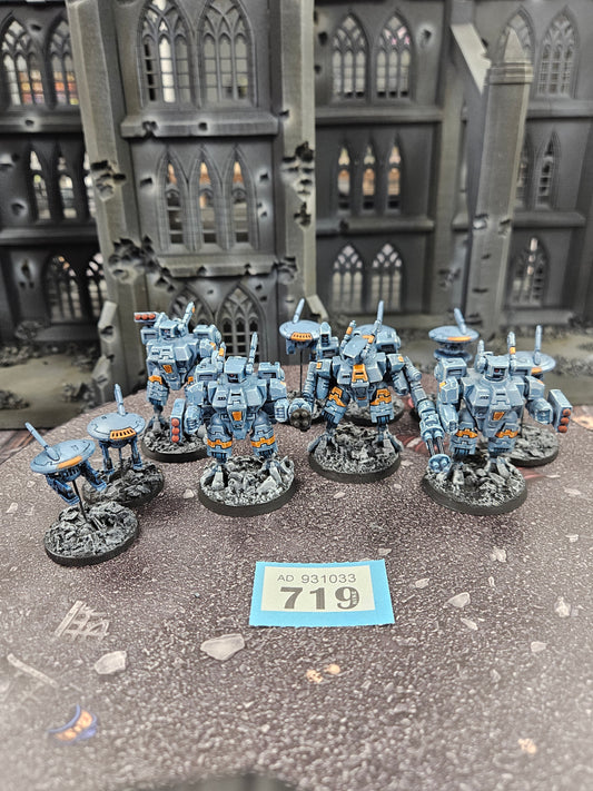 4x Crisis Battlesuits + 5x Drones #719 Tau T'au Empire Warhammer 40k