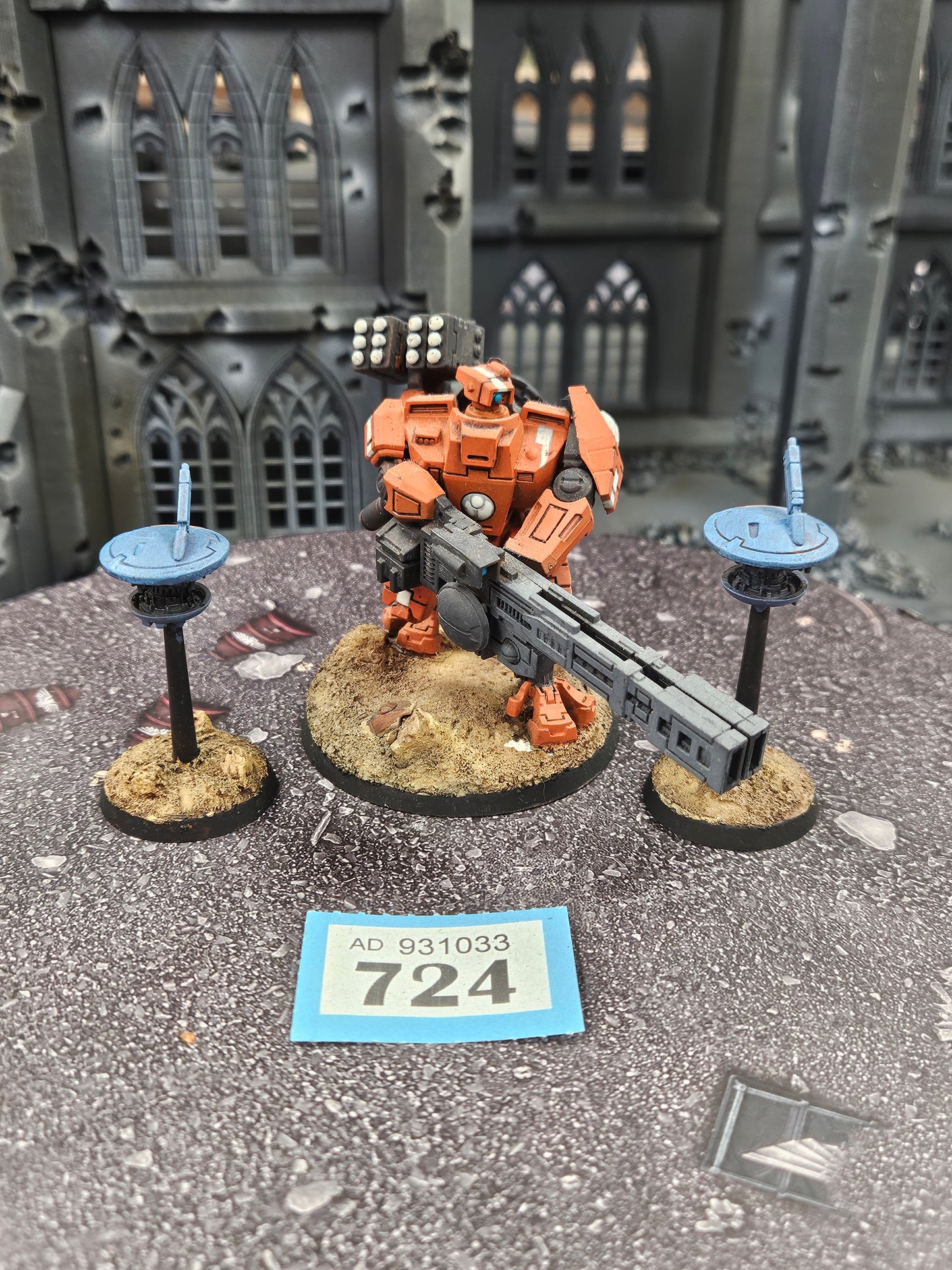 Broadside Battlesuit + 2x Drones #724 Tau T'au Empire Warhammer 40k