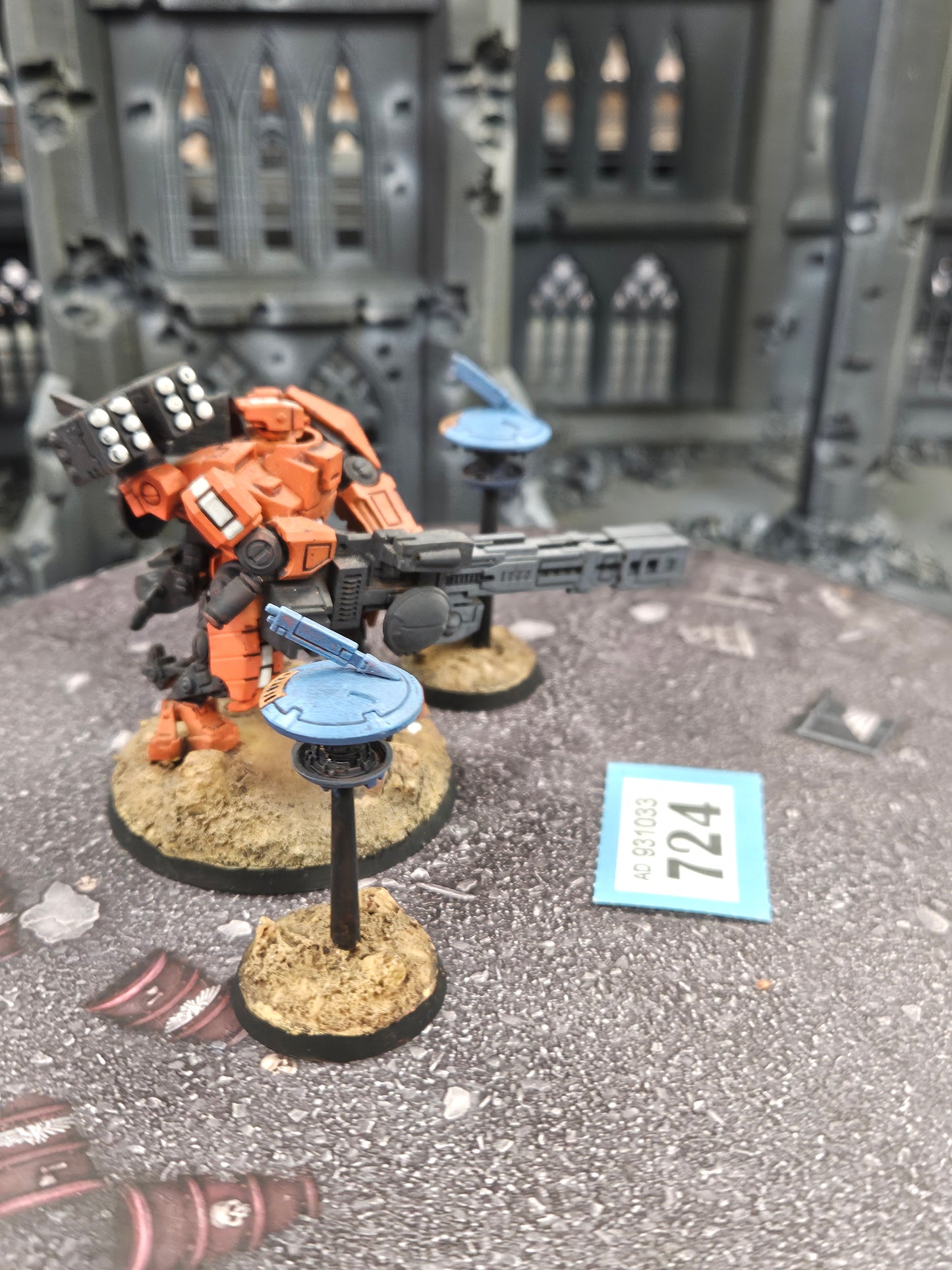 Broadside Battlesuit + 2x Drones #724 Tau T'au Empire Warhammer 40k