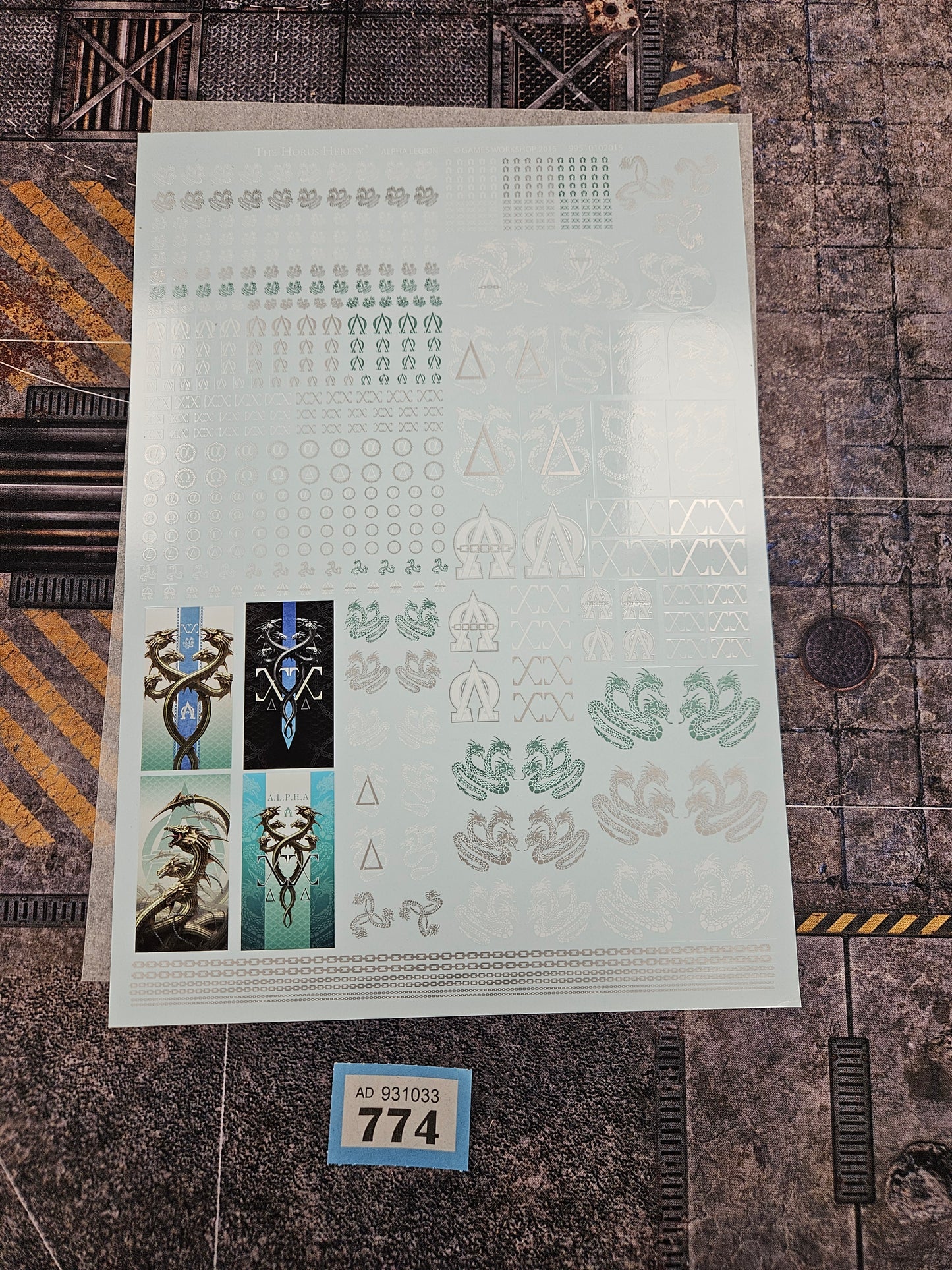 Alpha Legion Transfer Sheet #774 Space Marines Warhammer 40k
