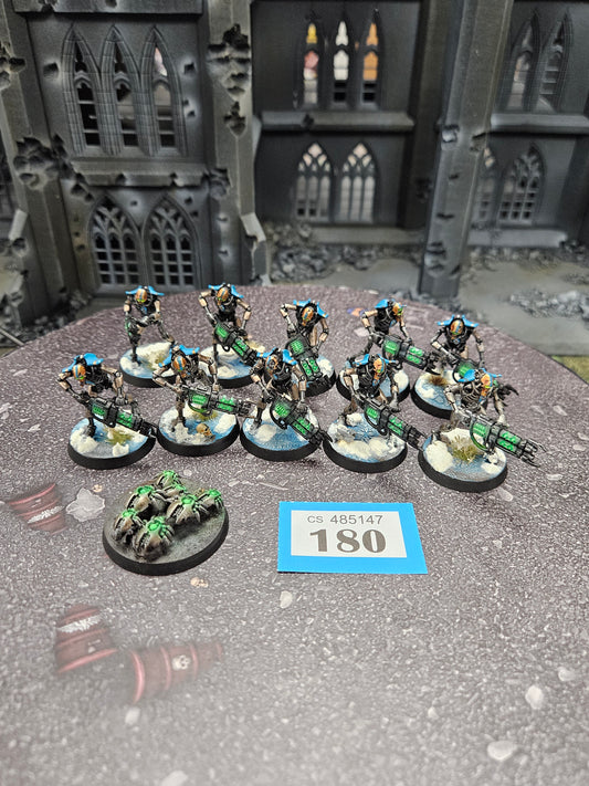 10x Warriors + 1x Scarab Swarm #180 Well Painted Necrons Warhammer 40k