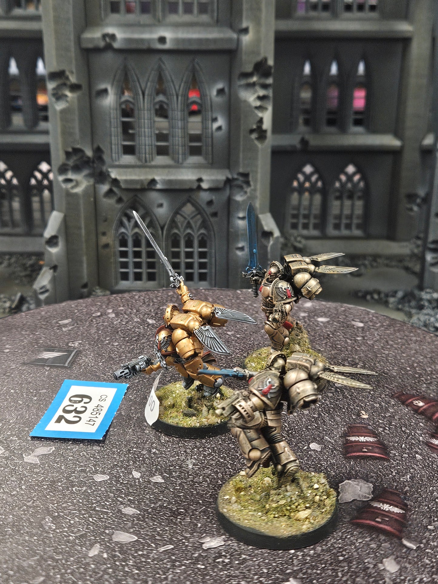* 3x Sanguinary Guard #632 Well Painted Blood Angels Space Marines Warhammer 40k