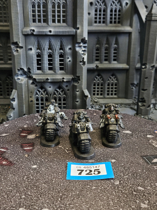 * 3x Ravenwing Black Knights #725 Dark Angels Space Marines Warhammer 40k