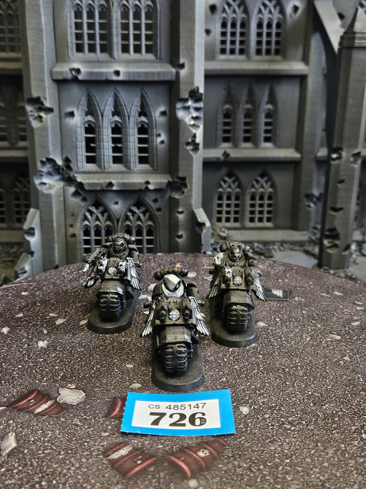 * 3x Ravenwing Black Knights #726 Dark Angels  Space Marines Warhammer 40k