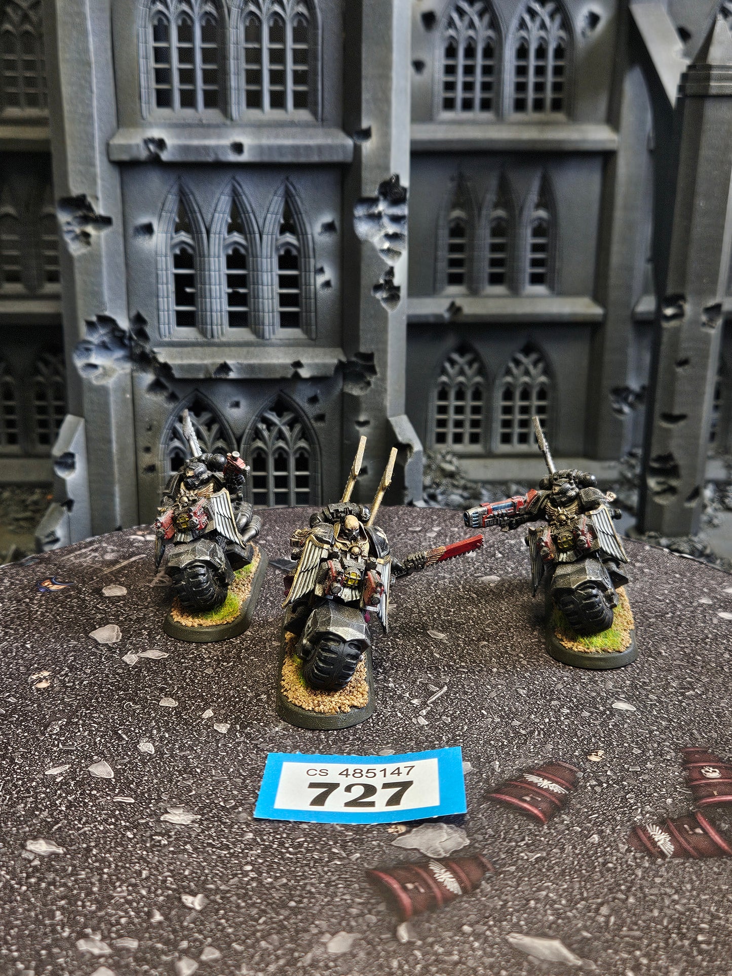 * 3x Ravenwing Black Knights #727 Dark Angels Space Marines Warhammer 40k