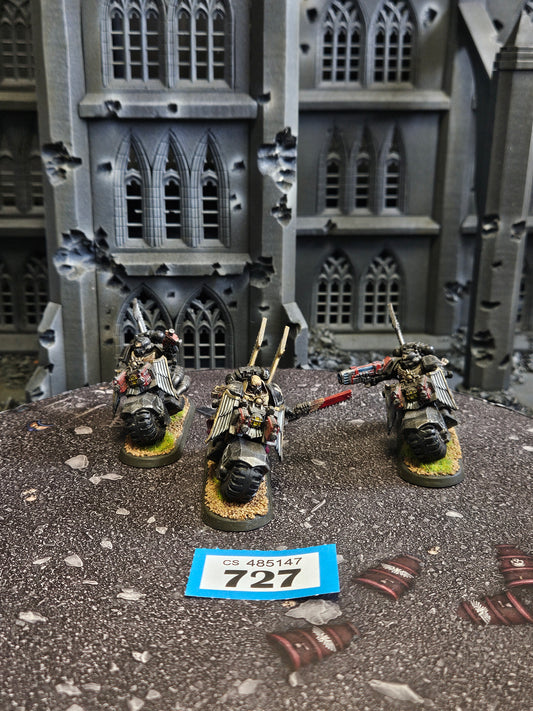 * 3x Ravenwing Black Knights #727 Dark Angels Space Marines Warhammer 40k