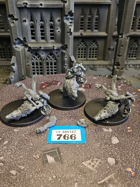 * 3x Thunderwolf Cavalry #766 Space Wolves Space Marines Warhammer 40k