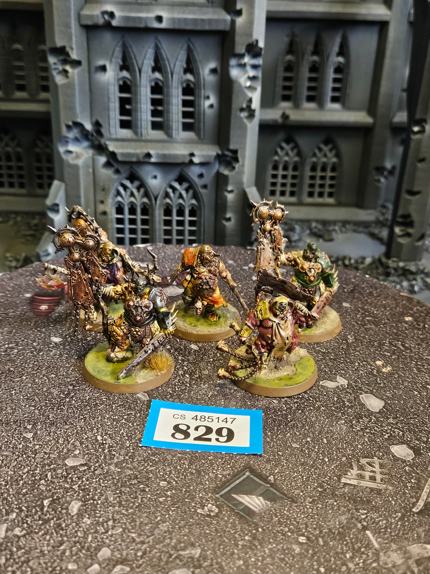 * 5x Putrid Blightkings #829 Very Well Painted Maggotkin  Warhammer 40k