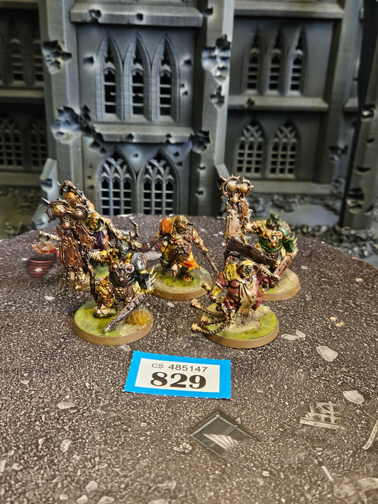 * 5x Putrid Blightkings #829 Very Well Painted Maggotkin  Warhammer 40k