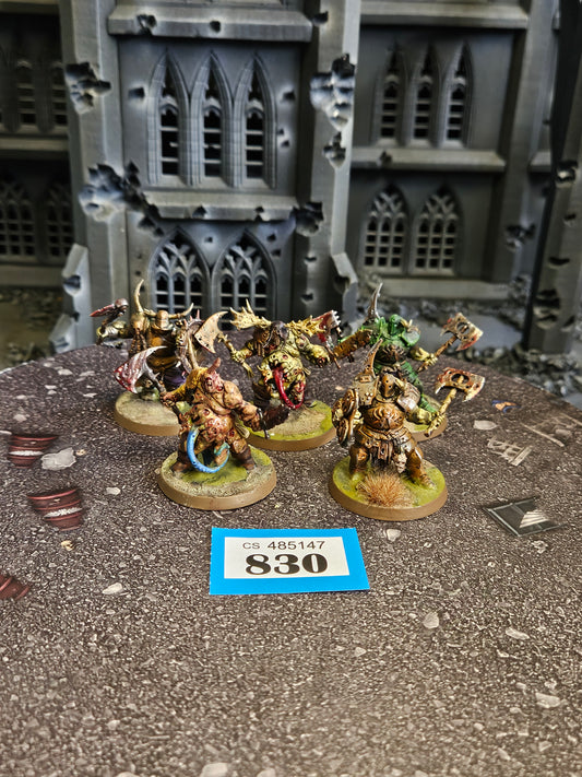 * 5x Putrid Blightkings #830 Very Well Painted Maggotkin Warhammer 40k