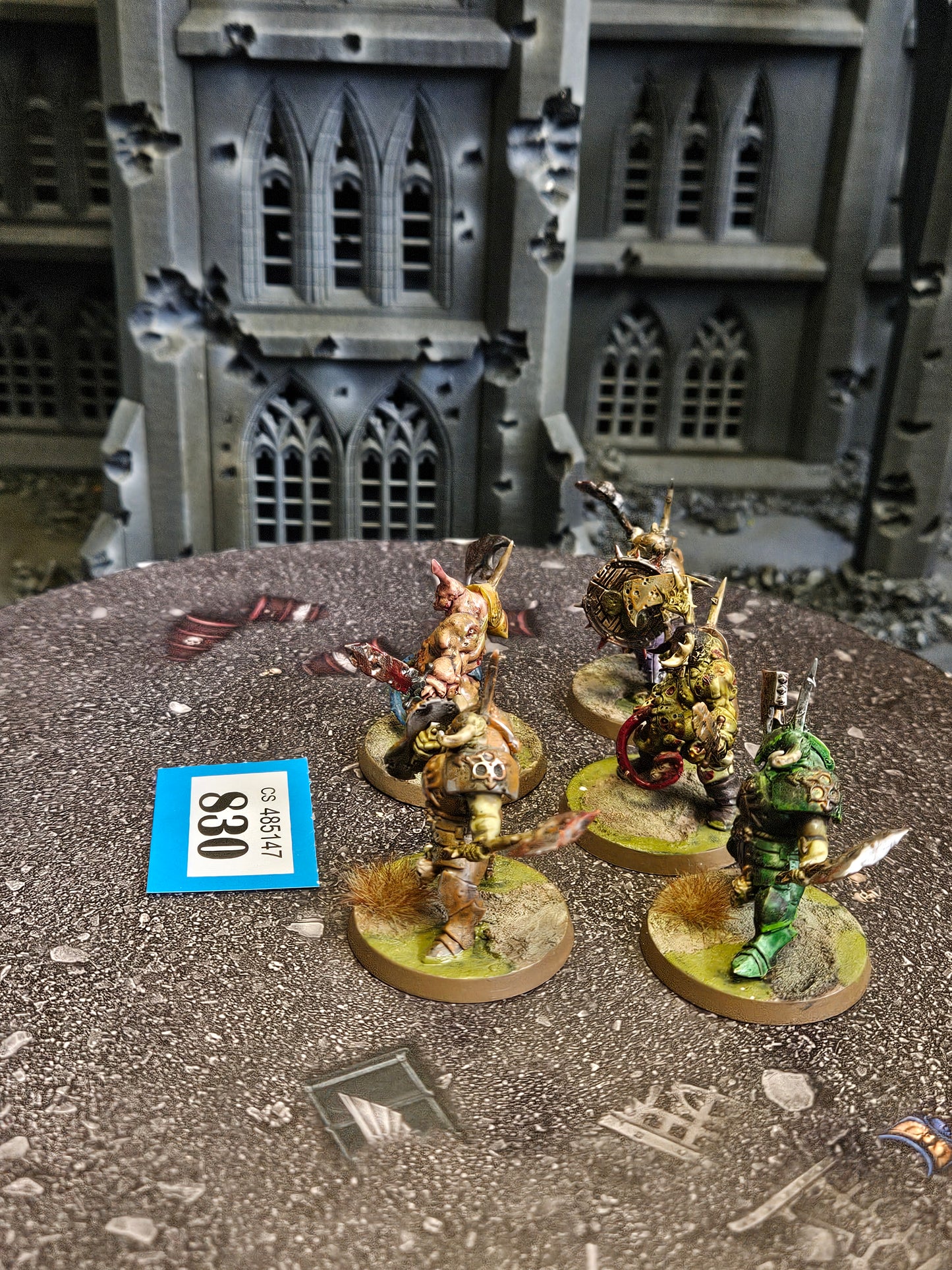 * 5x Putrid Blightkings #830 Very Well Painted Maggotkin Warhammer 40k