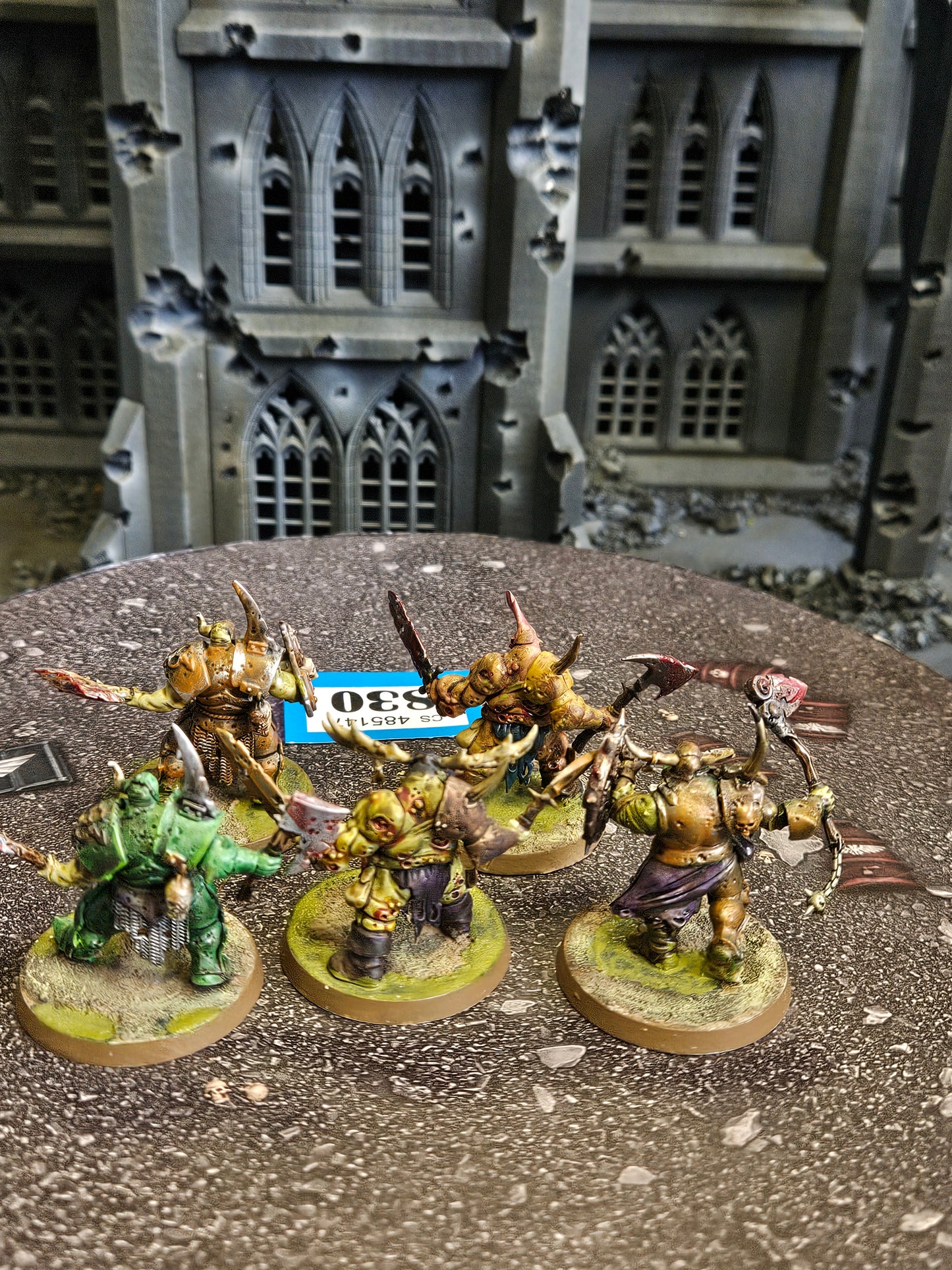 * 5x Putrid Blightkings #830 Very Well Painted Maggotkin Warhammer 40k