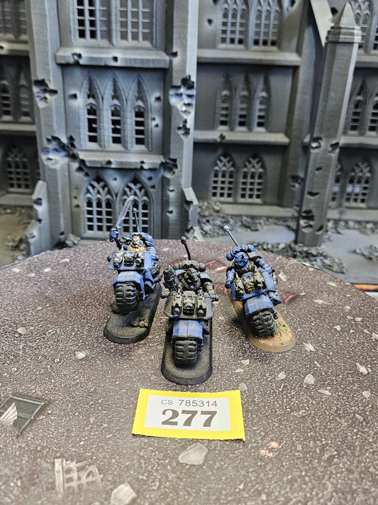 * 3x OOP Bike Squad #277 Space Marines Warhammer 40k